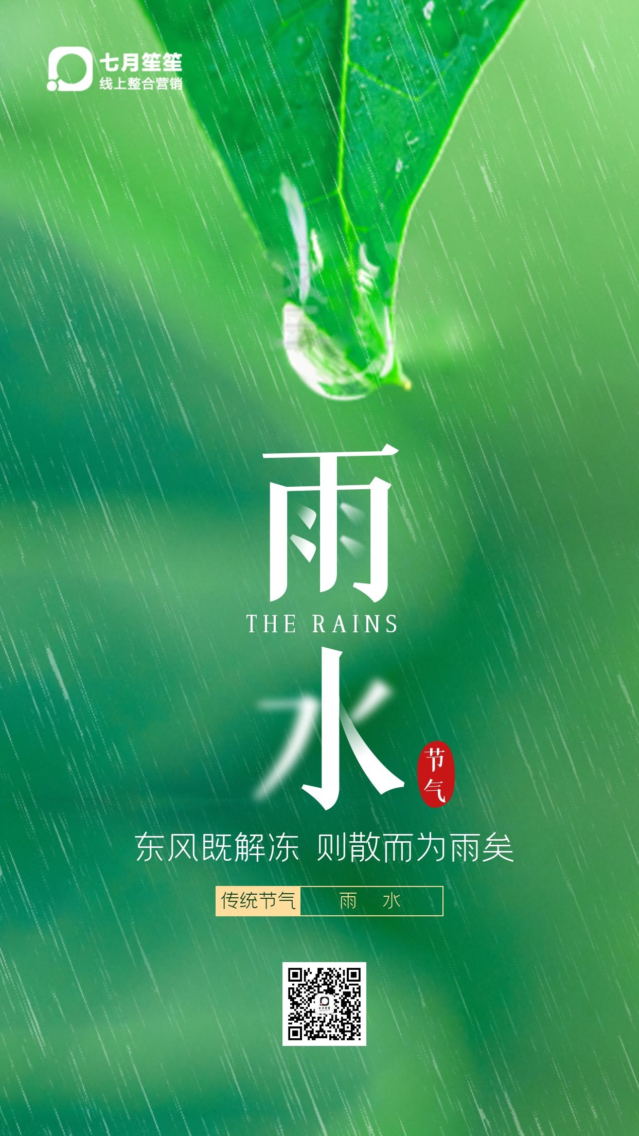 雨水丨东风解冻散而为雨